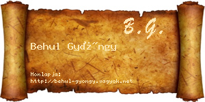 Behul Gyöngy névjegykártya